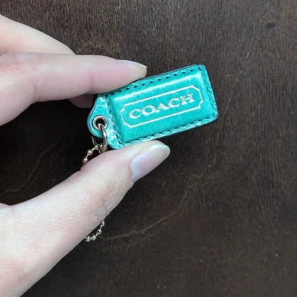 Authentic Coach Hang Tag In Aqua Turquoise Blue 2" x 1" - Picture 3 of 6